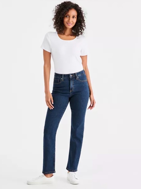 Style & Co. Denim - Style & Co Blue High Rise Straight-Leg Jeans Size 20W